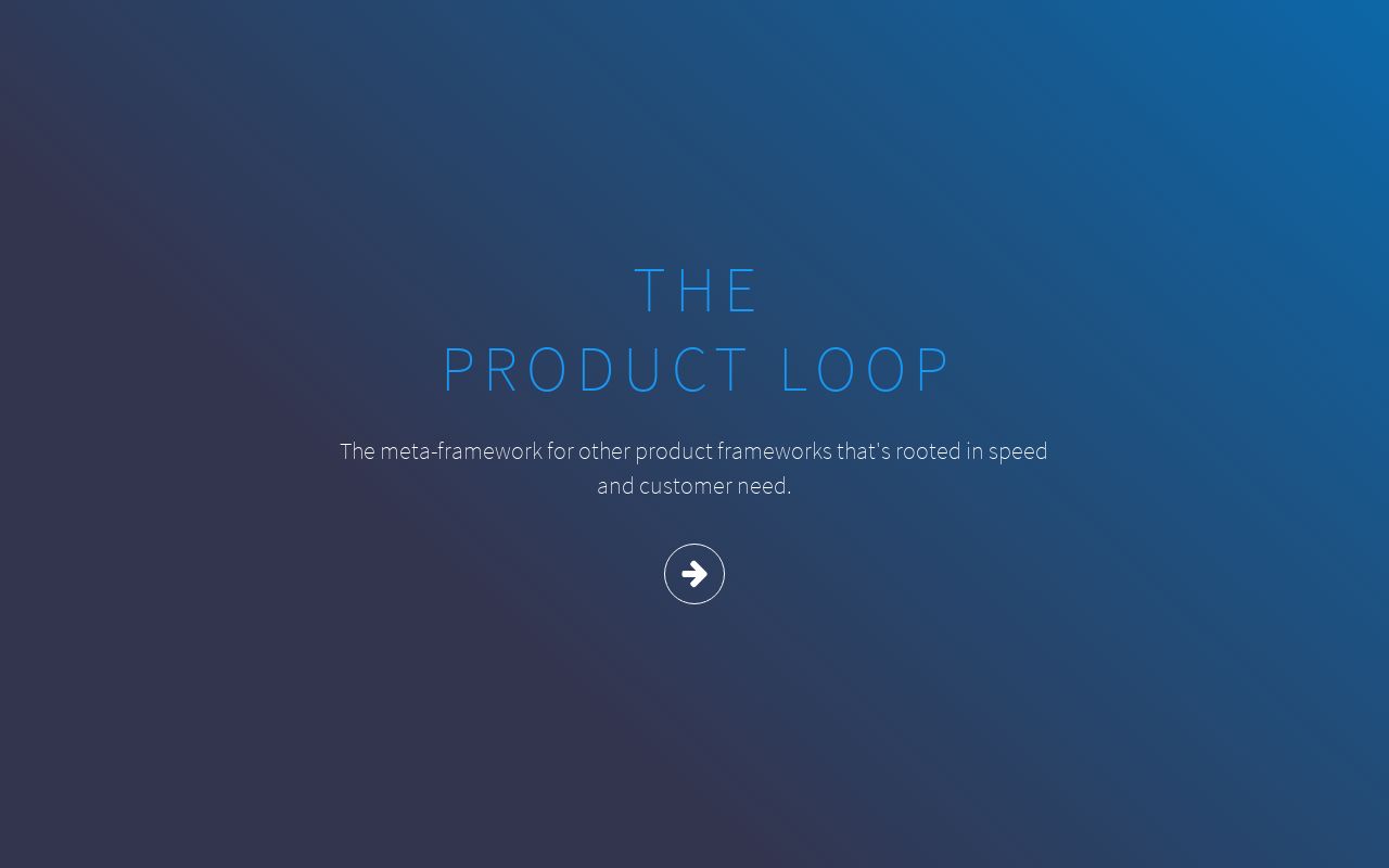 The Product Loop - the meta-framework for building products